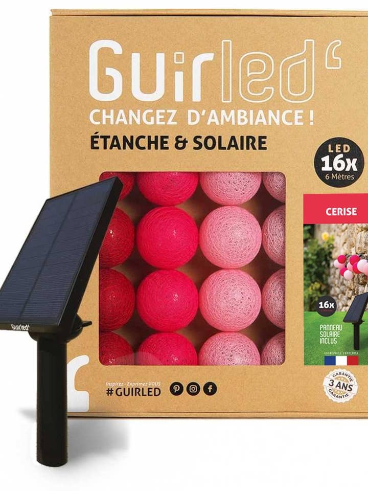 Luci a corda esterne impermeabili Cherry Solar per la vendita all'ingrosso da parte di Guirled