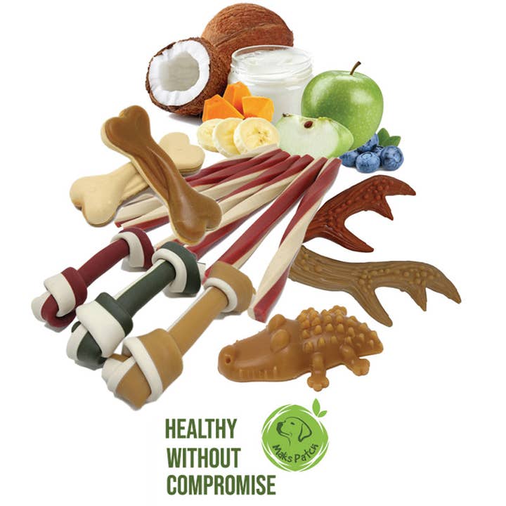 Miro & Makauri - Wholesale Pet Treats - Dog - 50 - 150 x MaksPatch Vegan Dog Treats Star Sticks. 3 sizes.