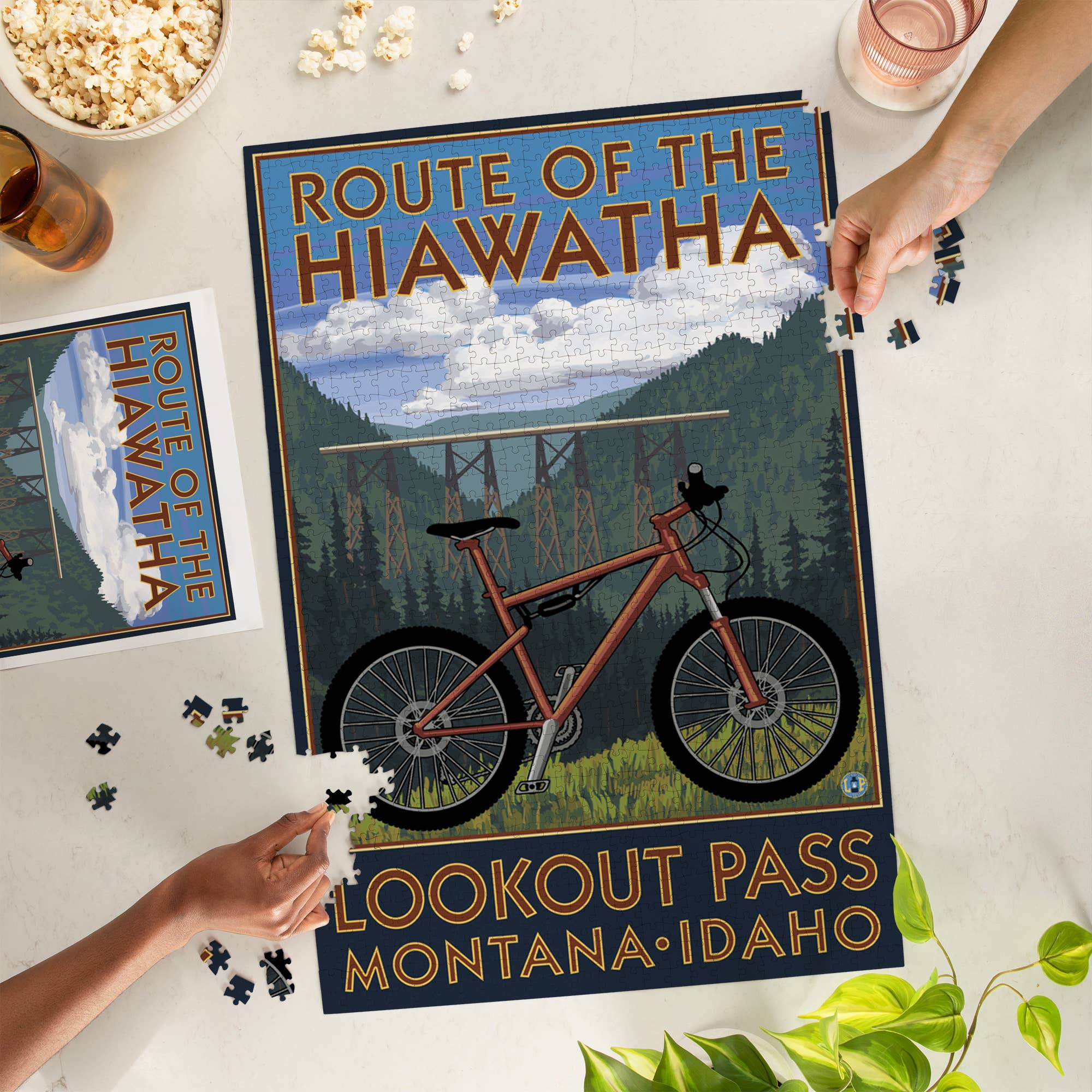 Lantern Press - Wholesale Puzzle - Adult - 1000 PIECE PUZZLE St. Regis, MN, Route of the Hiawatha Bike1