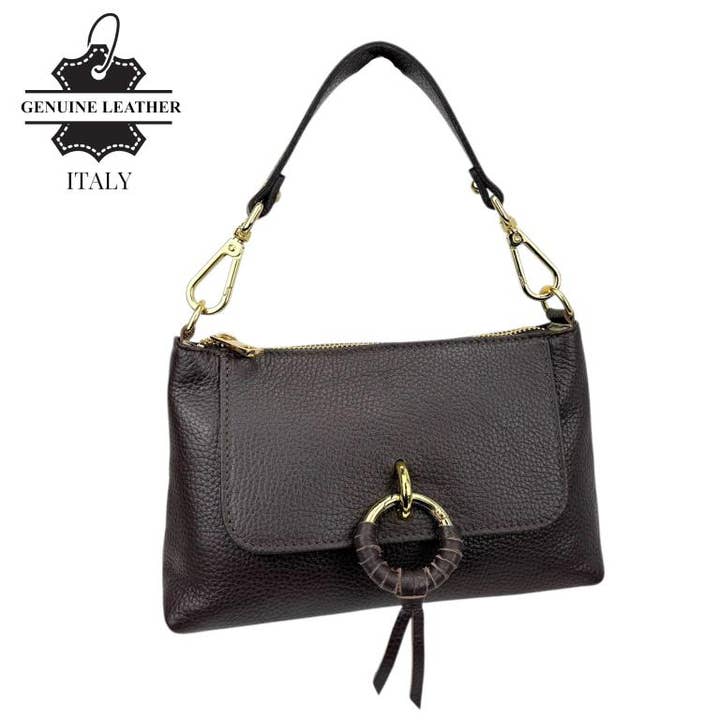 Chenson & Gorett - Wholesale Top Handle Bag - Women's - Leather Handbag with Shoulder Strap and Decorative Front10