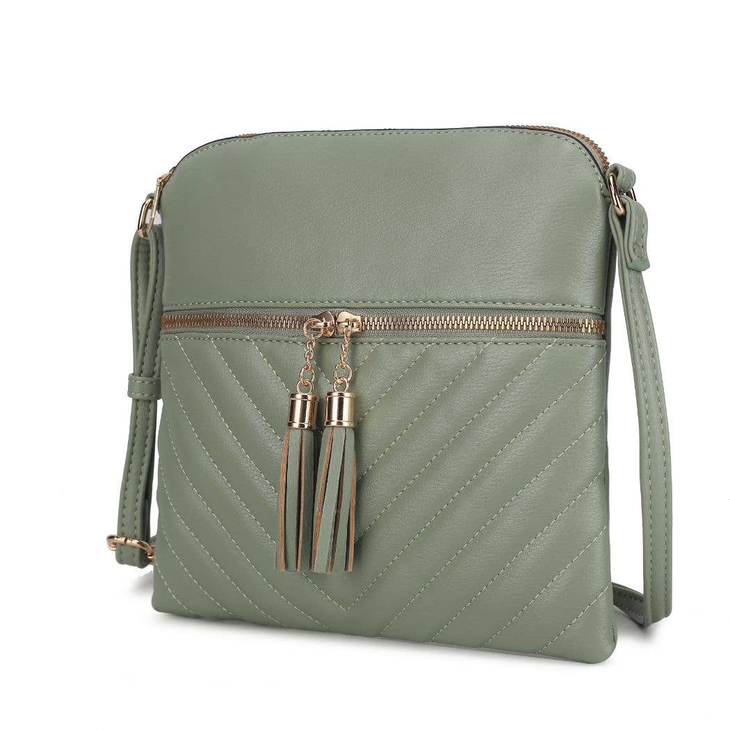 MKF Collection – Großhandel Umhängetasche - Damen – MKF Kollektion Winnie Damen aus gestepptem veganen Leder von Mia K8