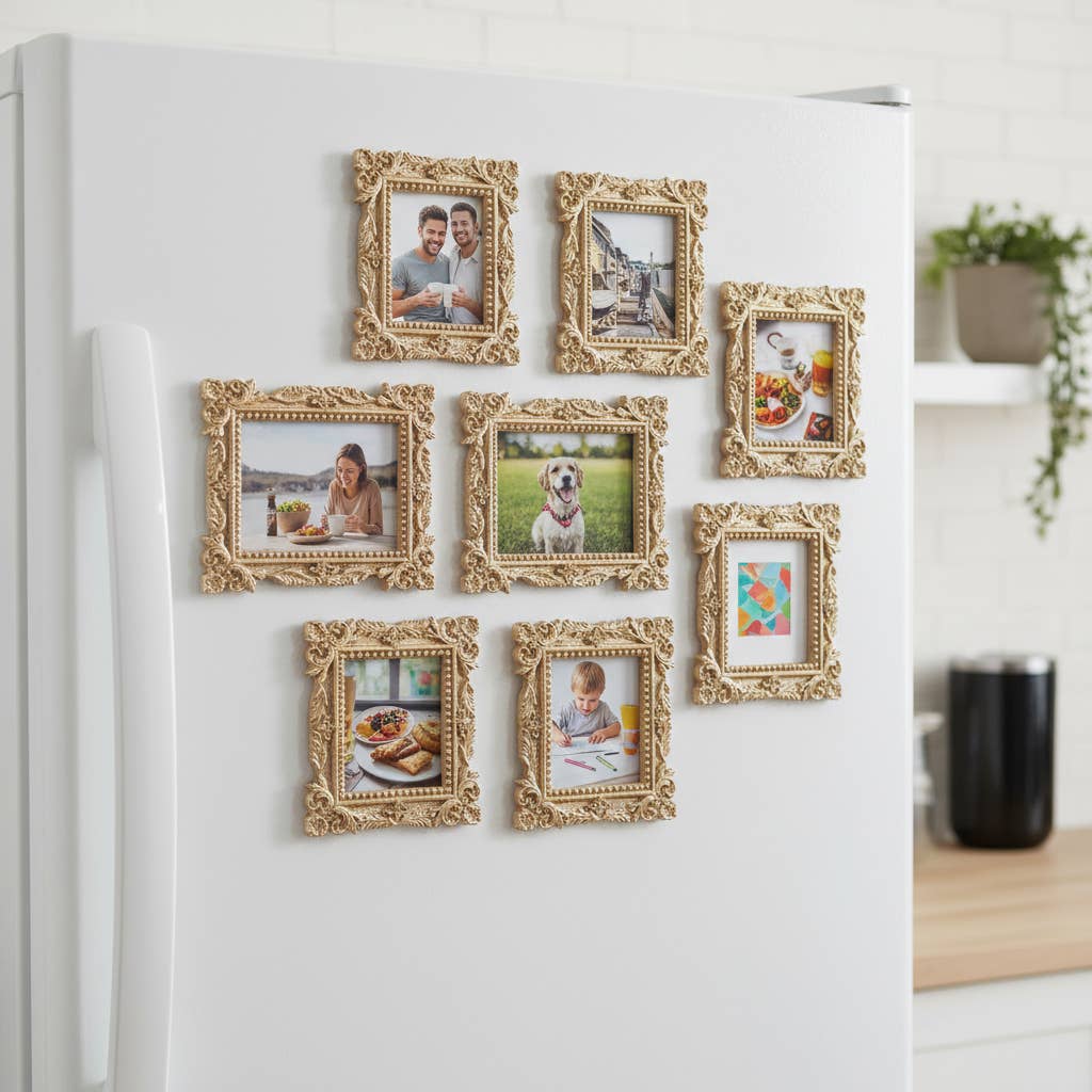 Flora Bunda Inc – wholesale Picture frame – Ornate Gold Mini Frames – Set of 23