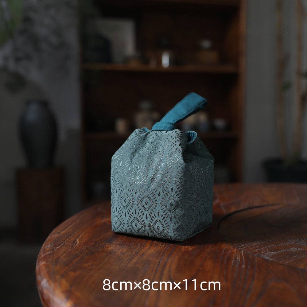 Gohobi （We cover U.S. import duties） – wholesale Förvaringspåse – Gohobi Grön Vävd Brokad Tekärlsförvaring Resväska Shifuku0