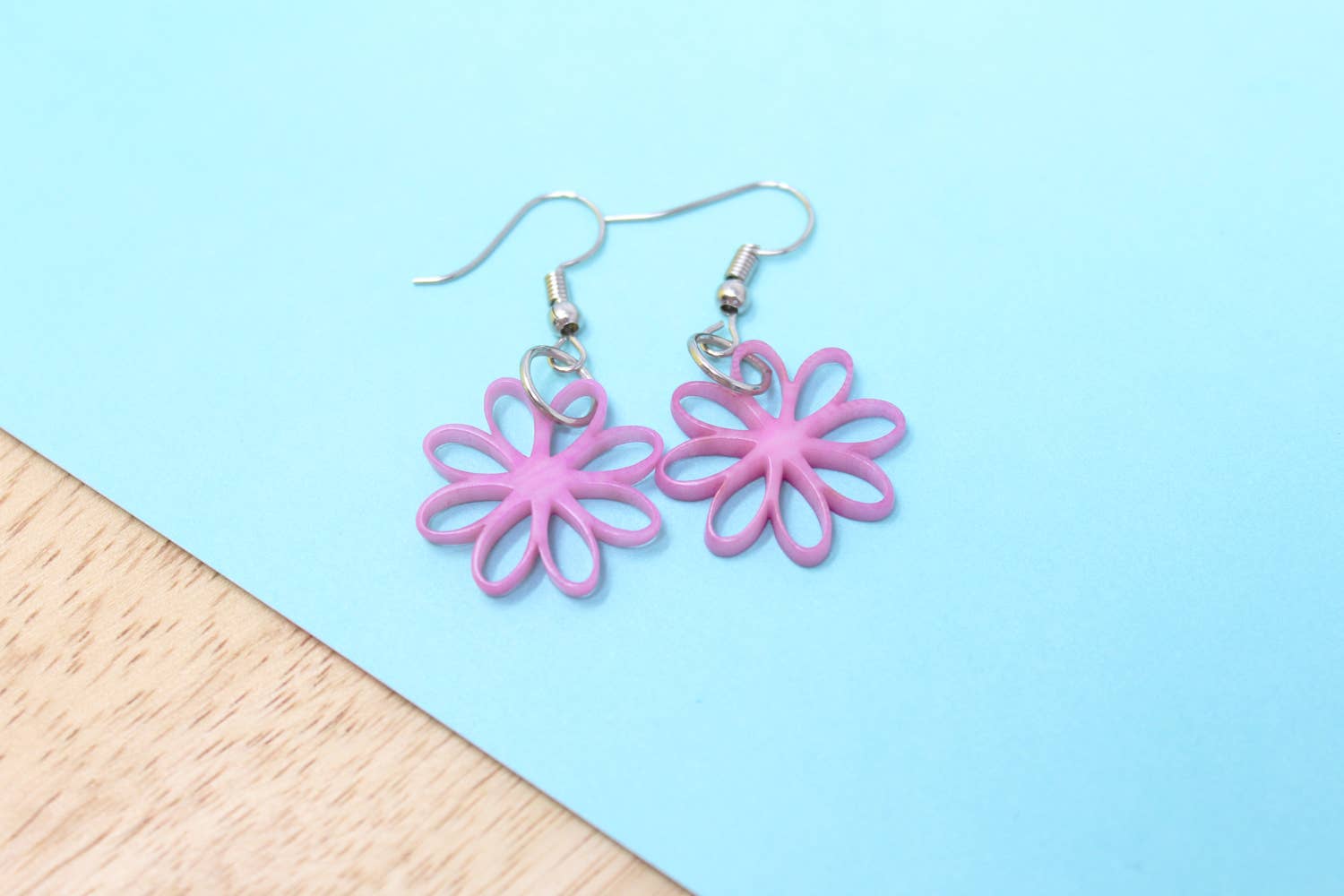 Muichic Natural Jewelry - Wholesale Dangle Earrings - Flowers Tagua Earrings Handmade Fairtrade Lightweight12