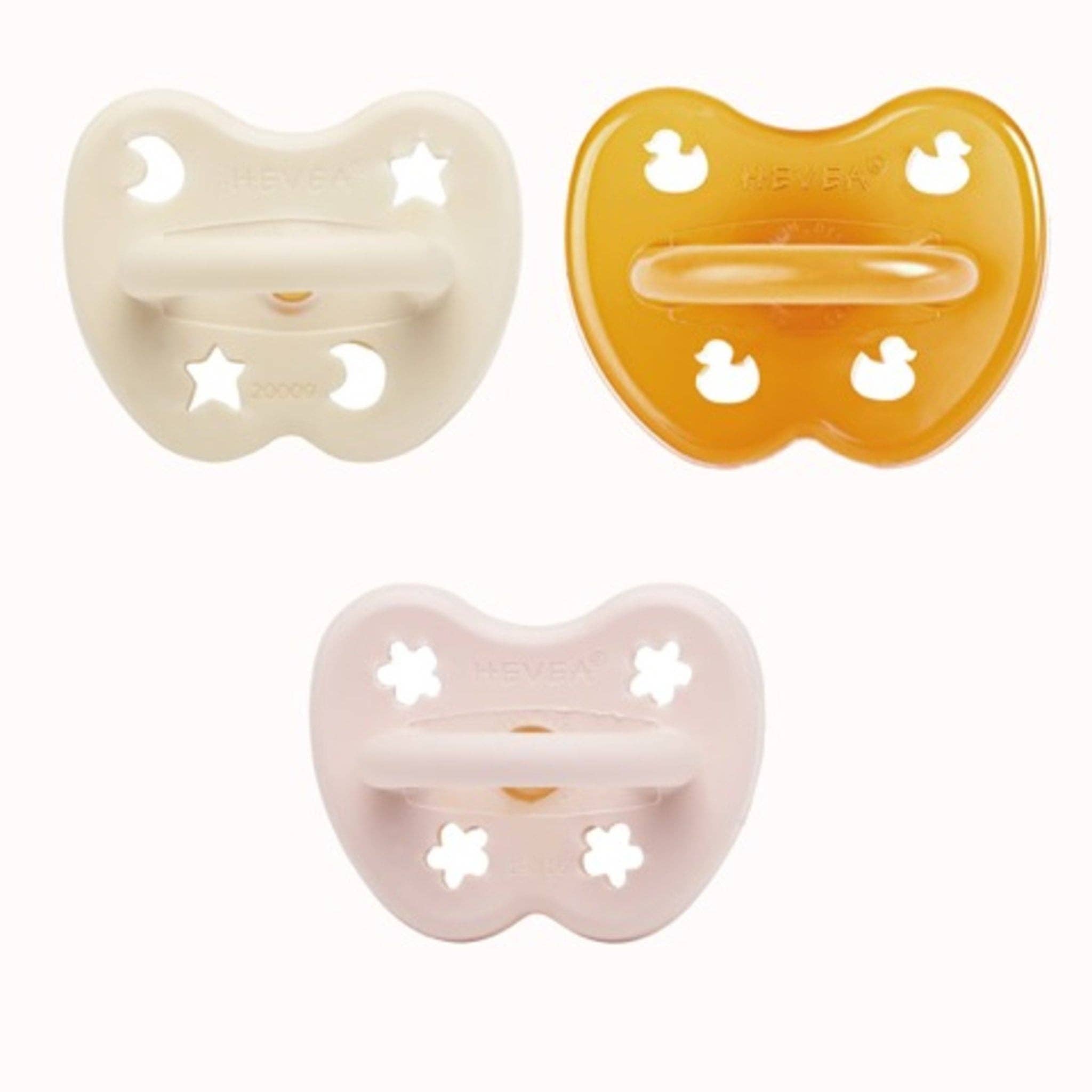 HEVEA - Wholesale Pacifier - Baby - Trio-Pack Natural Rubber Pacifiers Newborn 0-3 months1