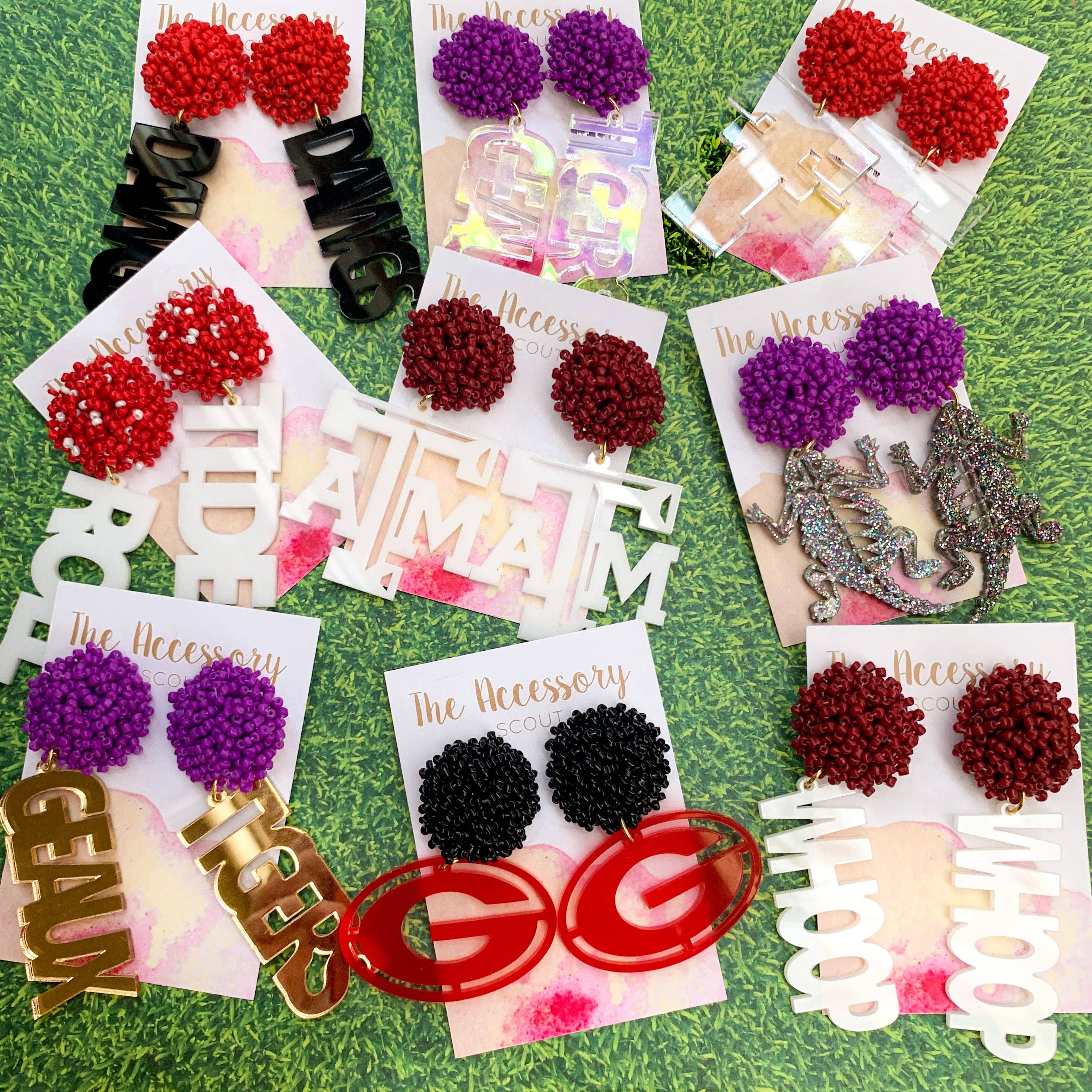 THE ACCESSORY SCOUT - Wholesale Dangle Earrings - Scout Celebration Tailgate Roll Tide Earrings1