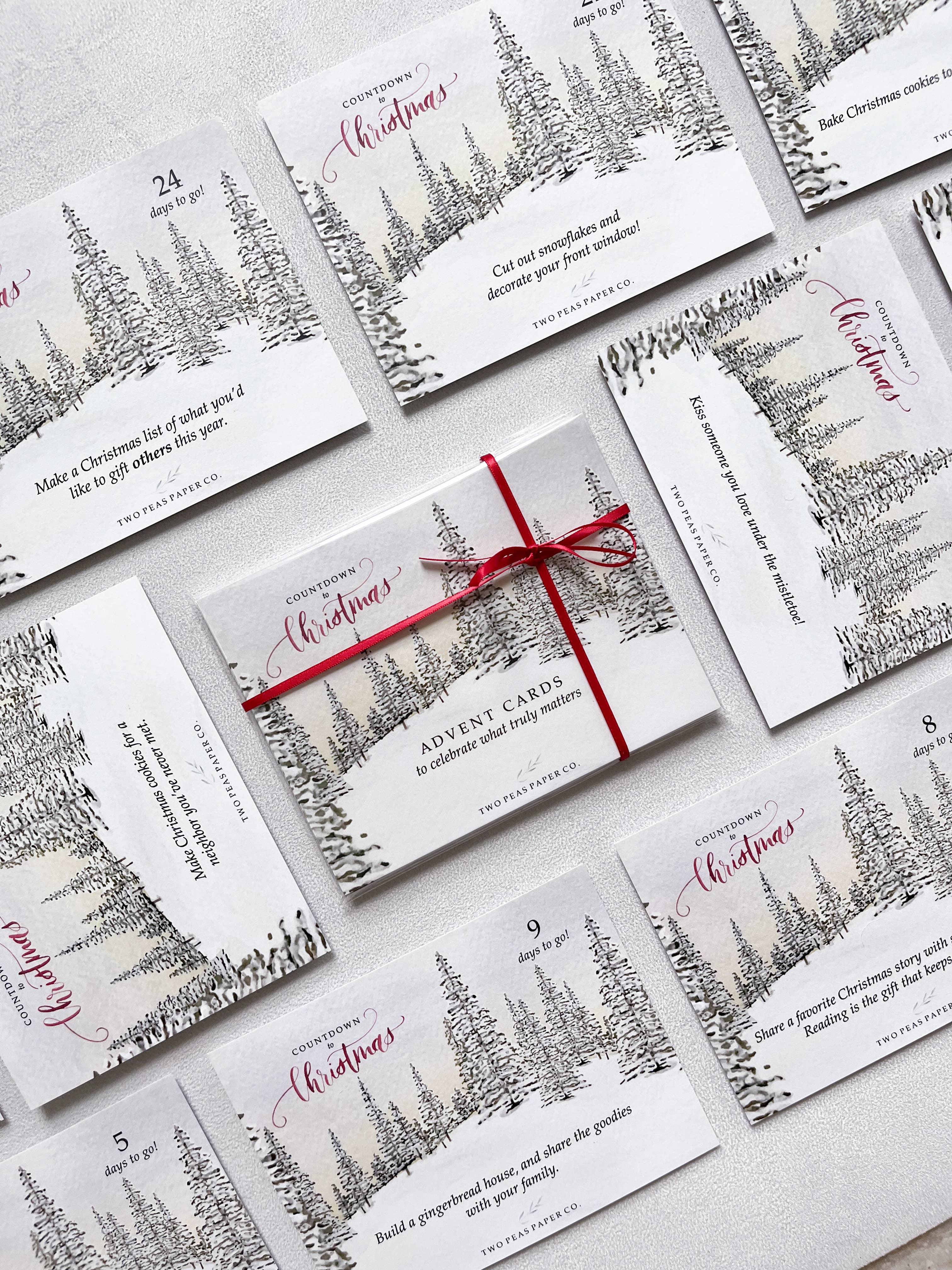 Two Peas Paper Co. – wholesale Adventskalender – Handmålad akvarelladventskalender för jul3