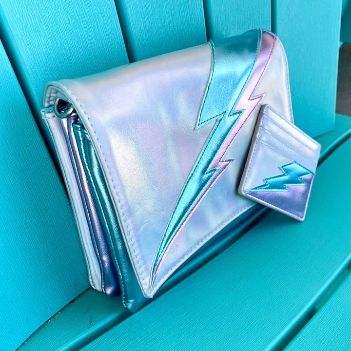 Betsy Dare - Wholesale Clutch Bag - Women's - Lightning Bolt Romy Convertible Clutch in Iridescent Dream3