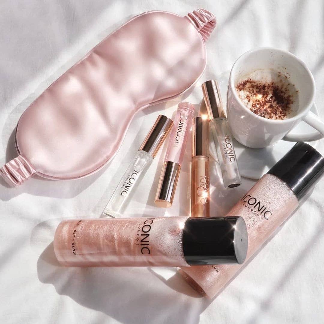 SYLKE THE LABEL - Venta al por mayor Antifaz - Máscara de dormir de seda 100 % orgánica de morera en tono Bombshell Blush3