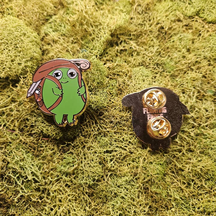 Floating Frogs - Wholesale Lapel Pin/Button - Adventure Frog Enamel Pin - LIMITED2