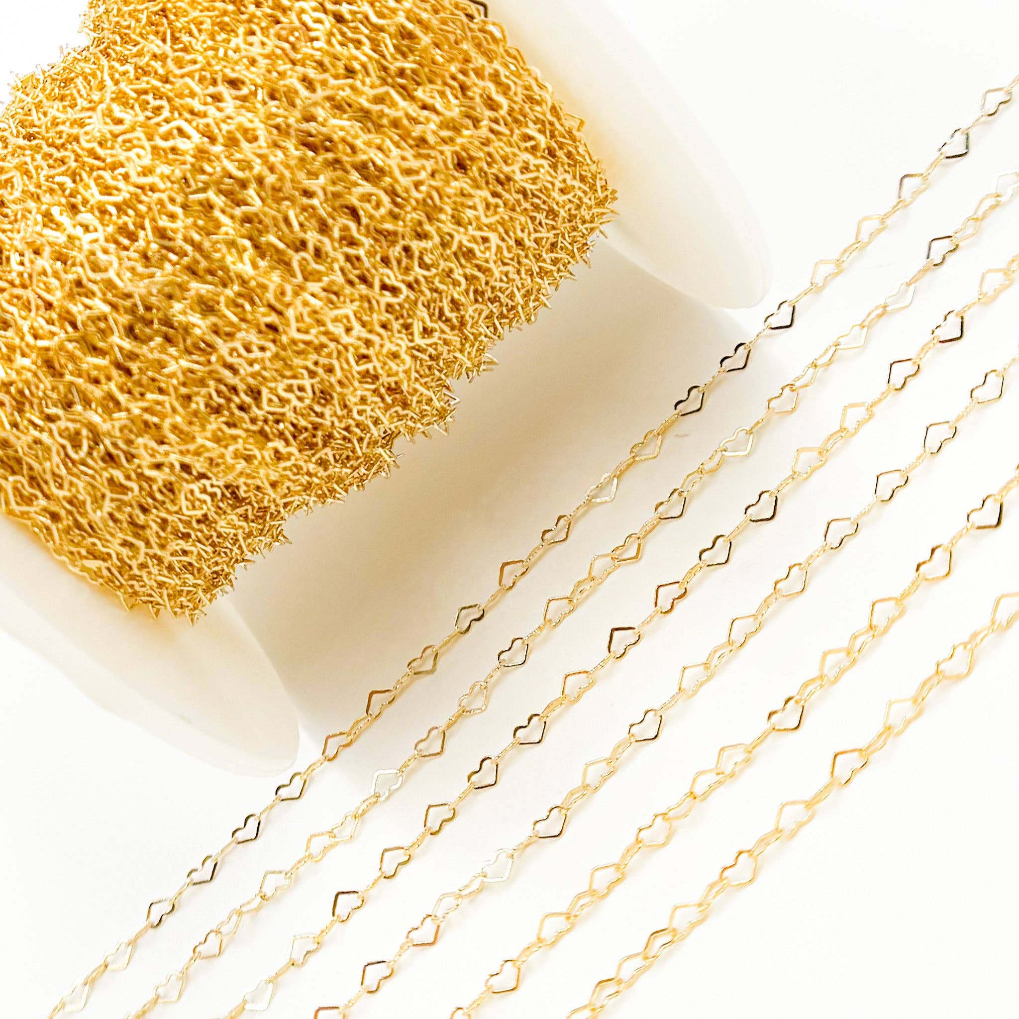 Tresor Jewelry Inc. - Wholesale Link & Chain Necklace - A35F/SPGF. 14K Gold Filled Flat Heart Link Chain4