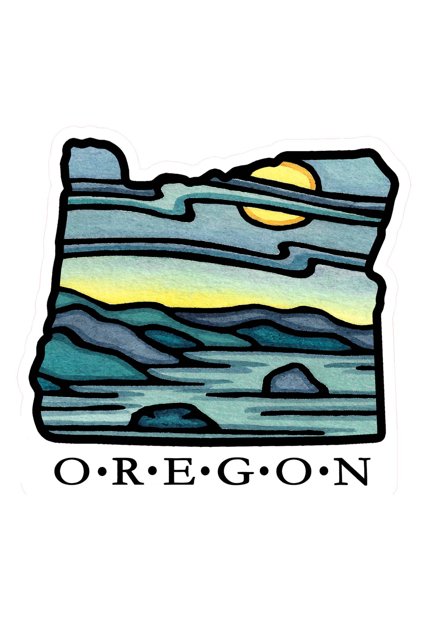 Sarah Angst Art - Wholesale Postcard - Custom Name Dropped State Postcards - Pack of 10019