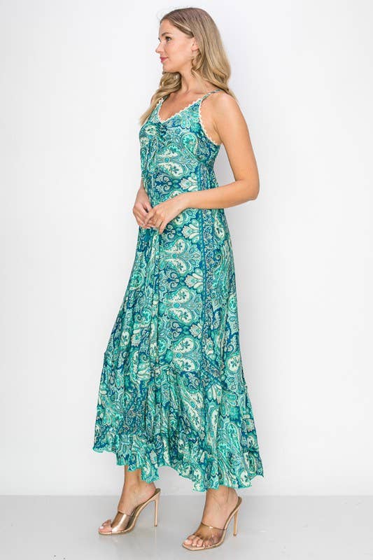 White Waves - Wholesale Dress - Women's - Summer easy Long Dress1