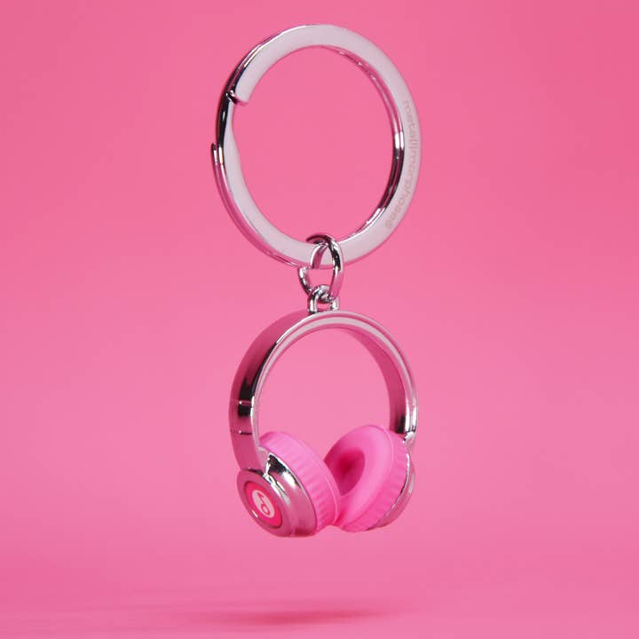 Metalmorphose Pink Headphones Keyring for wholesale by Oli Olsen