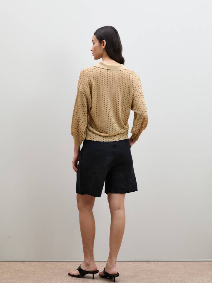 Polka Dot Sweater with Polo Collar for wholesale by Serianno