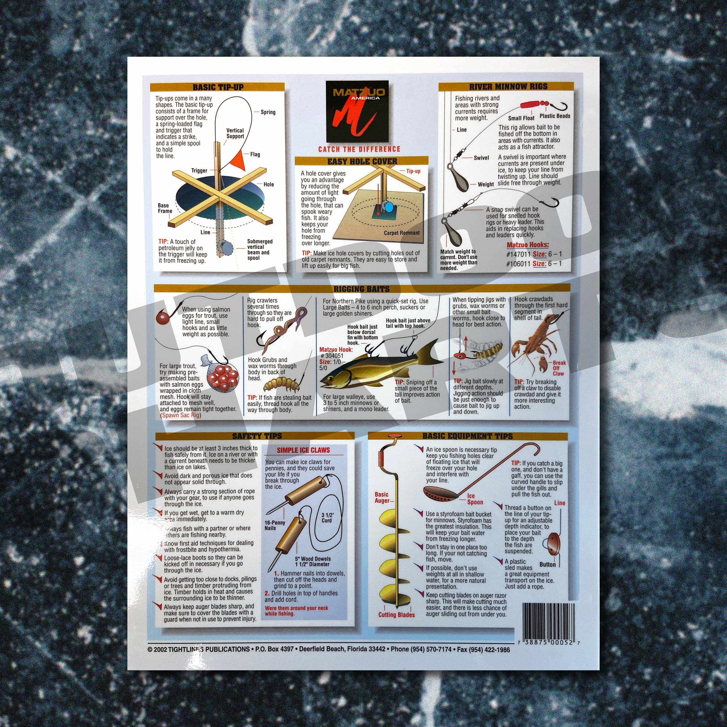 Outdoor Charts – wholesale Sporting accessories – Fishermen's Ice Fishing Chart #14 (Freshwater)1
