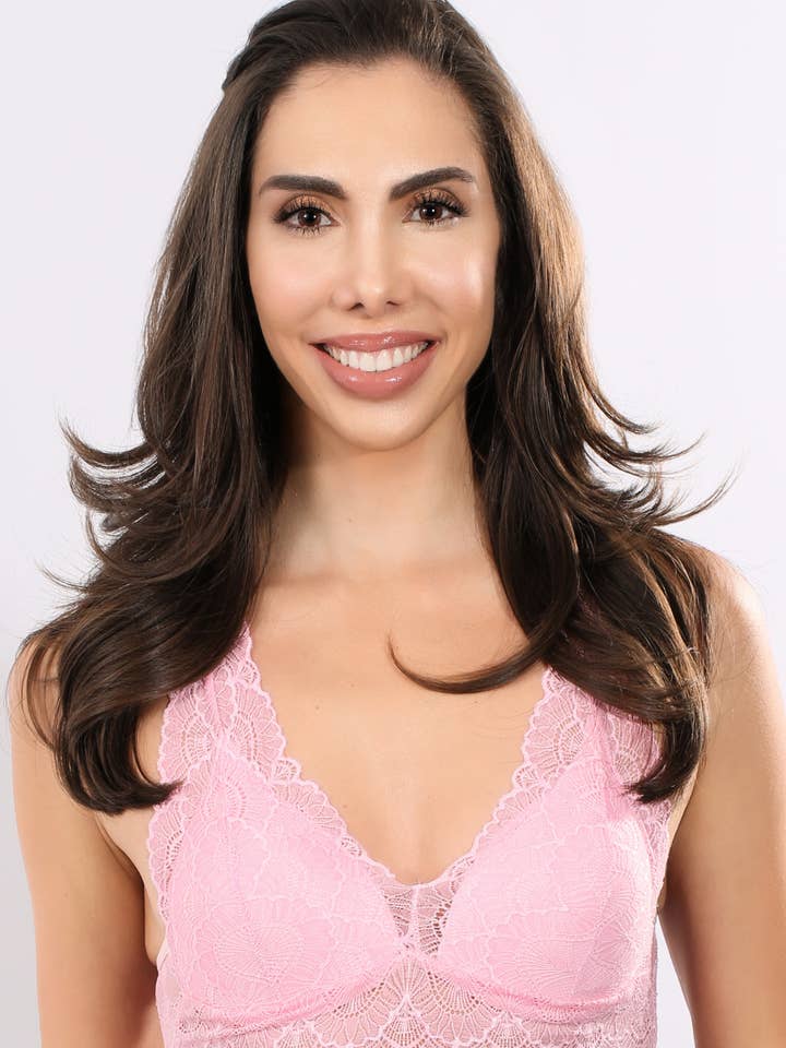 Bralette de encaje MORGAN PINK para venta al por mayor de Gianine Bikini