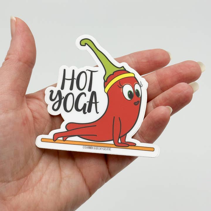 Shannon Segelsky Creative - Wholesale Sticker - Hot Yoga - Chili Pepper Vinyl Sticker2