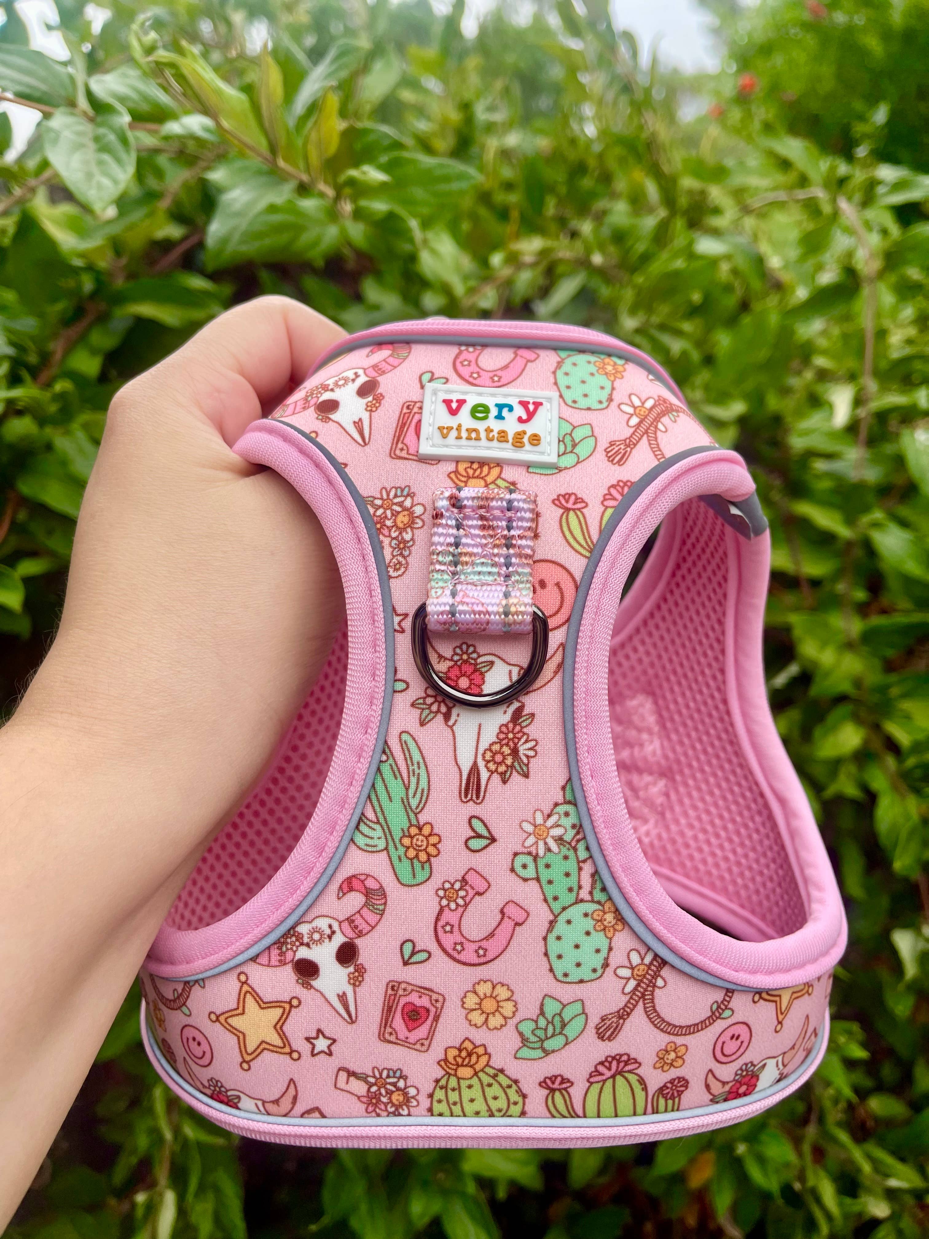 Very Vintage Designs - Wholesale Pet Harness - Dog - Western Cactus Dog Harness – No Pull Vest for Small Dogs3