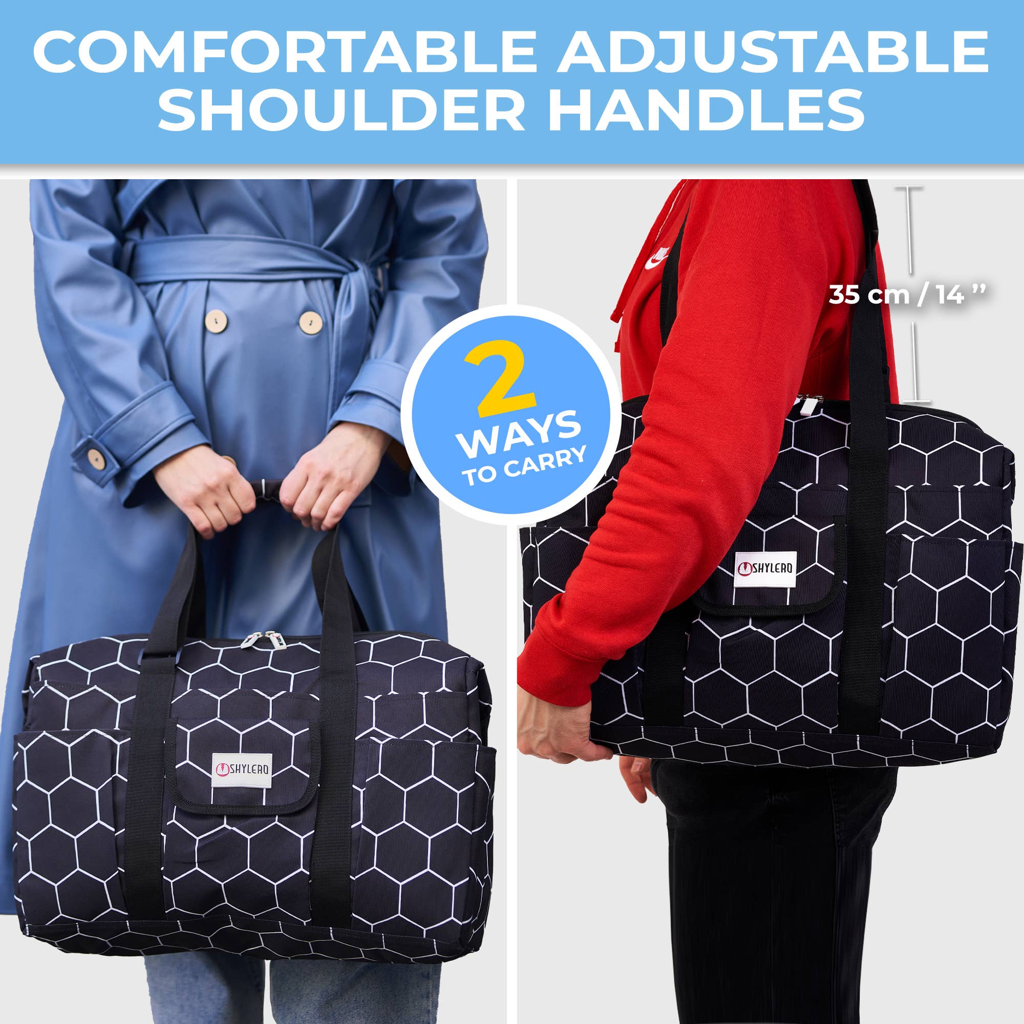 Nurse Bag and Utility Tote|Waterproof | Black Bee Hive for wholesale on Faire7