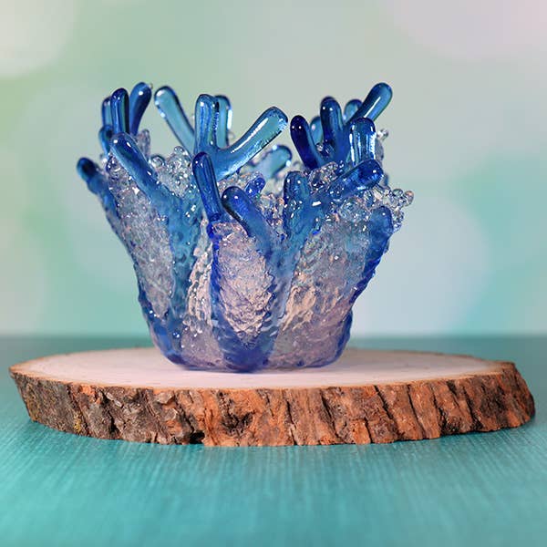 Living in Glass Houses - Wholesale Candle Holder - Coral Tealight Candle Holder