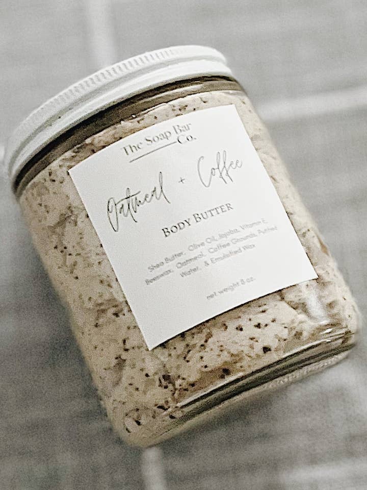 Oatmeal & Coffee Body Butter for wholesale by The Soap Bar Co.