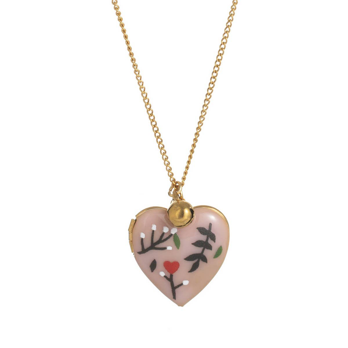 ACCITY - Wholesale Pendant/Charm Necklace - Heart Locket Oval Photo Necklace Gold Plated_CWMM39194