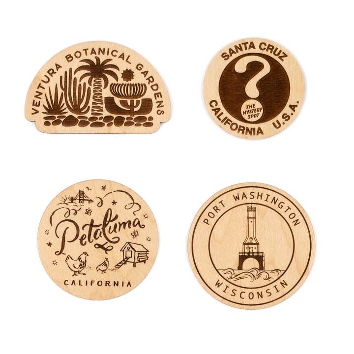 Steamer Lane Design - Wholesale Magnet - Custom Wood Magnets