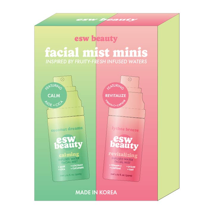Mini Infused Water Facial Mist Duo Kit for wholesale by ESW Beauty