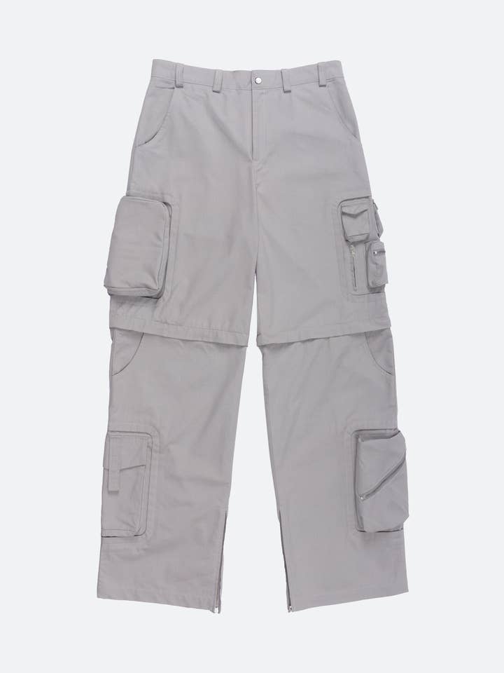 Pantalon cargo convertible gris pour la vente par FRGL