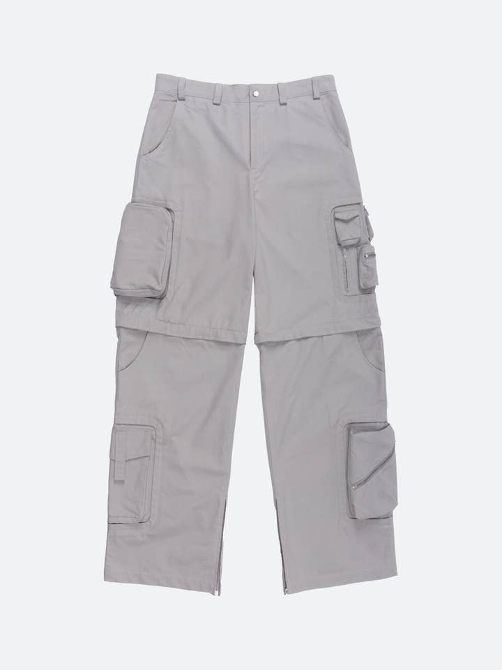 Pantalon cargo convertible gris pour la vente par FRGL