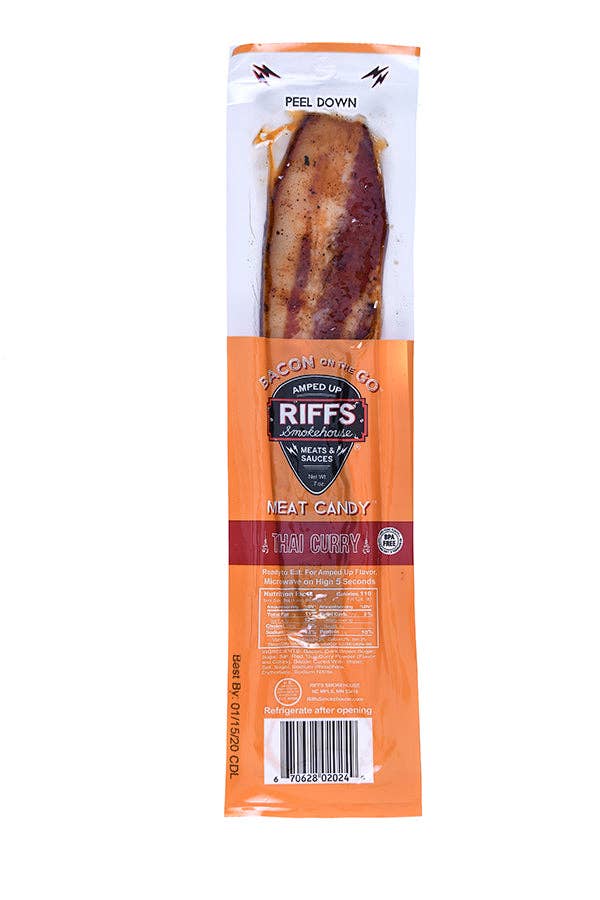 Riffs Smokehouse - Wholesale Jerky - Riffs Bacon on the Go - Red Curry