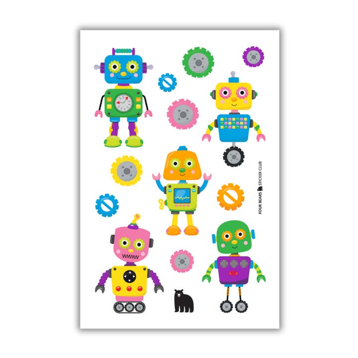 Robots flous pour la vente par Four Bears Sticker Club
