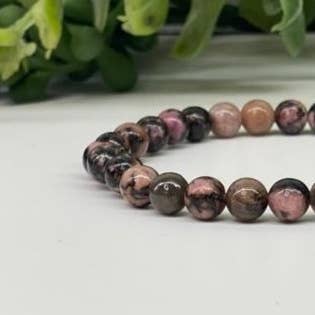 Meraki Gemstones - Wholesale Beaded Bracelet - Rhodonite Bracelet Stretchable 6mm Beads1