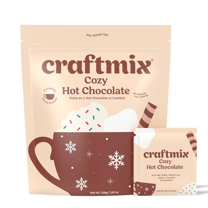 Craftmix - Wholesale Cocktail Mix/Syrup - Cozy Hot Chocolate & Cocktail Mixer - 12 Servings Multipack