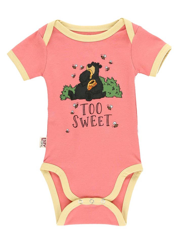Lazy One - Wholesale Bodysuit (Non-Footed) - Baby - Too Sweet Pink Infant Creeper