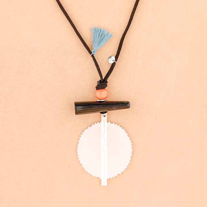 Long Necklace Pendant Metal Medallion for wholesale by Sonata