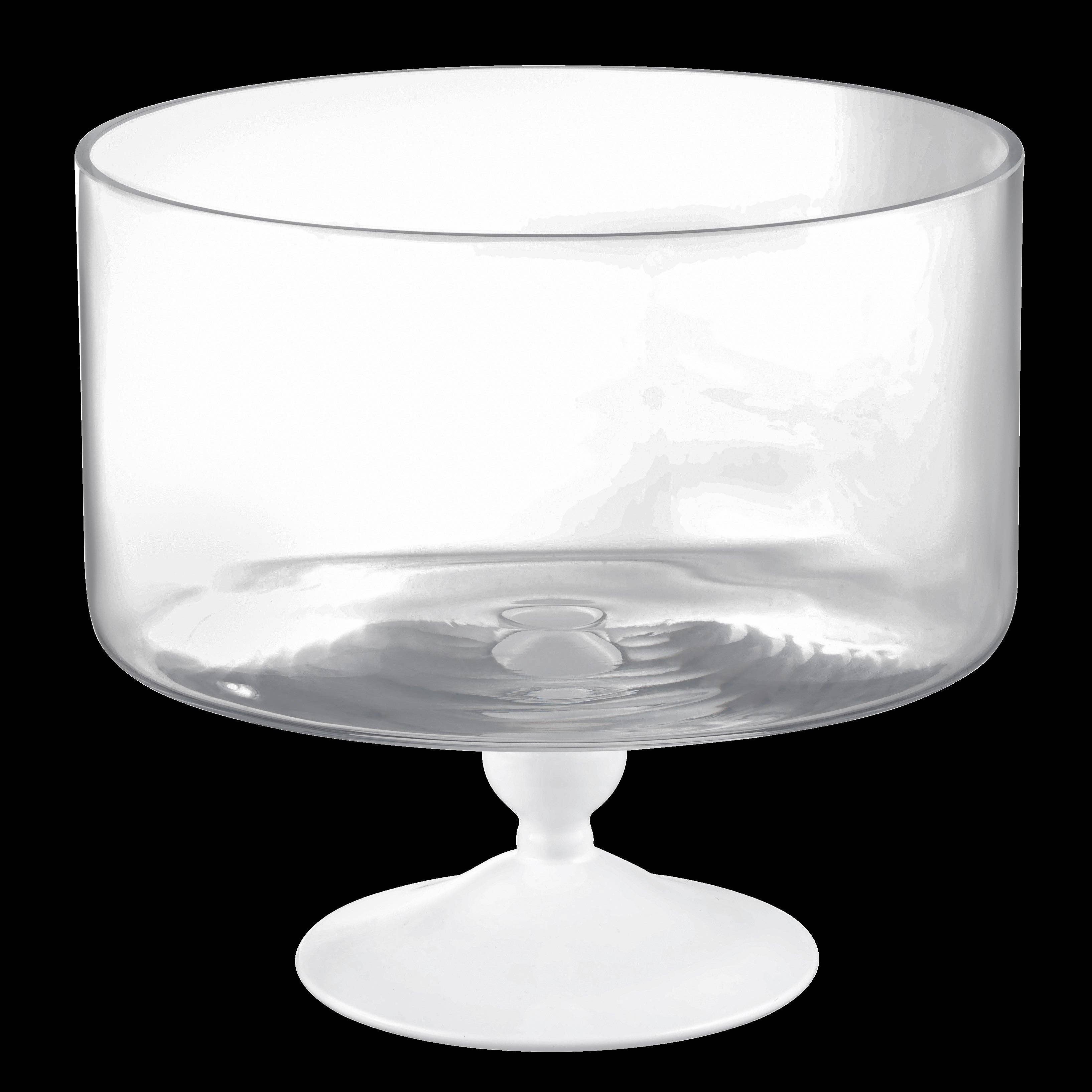 Barski - Wholesale Bowl - Opal Trifle Bowl with White Foot, 9.2"D, 170 oz.6
