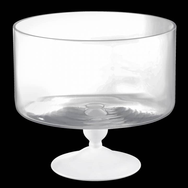Barski - Wholesale Bowl - Opal Trifle Bowl with White Foot, 9.2"D, 170 oz.6