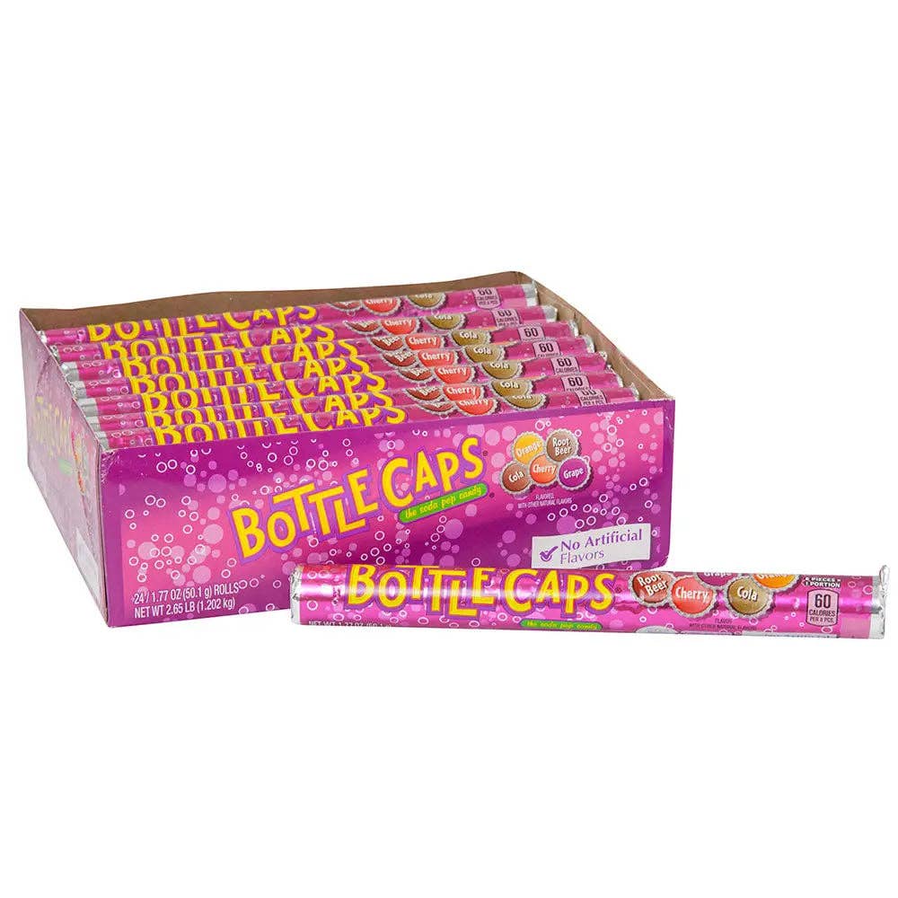 Echo Sales Canada - Wholesale Hard Candy - BOTTLE CAPS ROLL 24x50g GW0