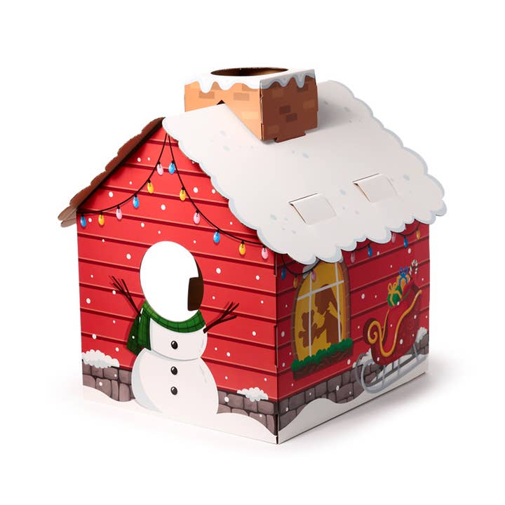 Puckator Ltd – wholesale Pet toy – Cat – Christmas Santa's Grotto Cat Playhouse Cat Den