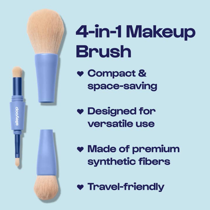 Alleyoop Makeup - Wholesale Makeup Brush Set - Overachiever - 4-in-1 Makeup Brushes