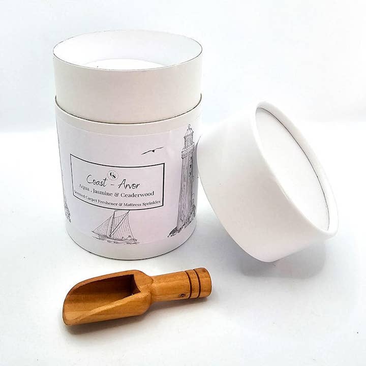 Coast Carpet freshener and mattress sprinkles for wholesale by The Cornish Scent Company