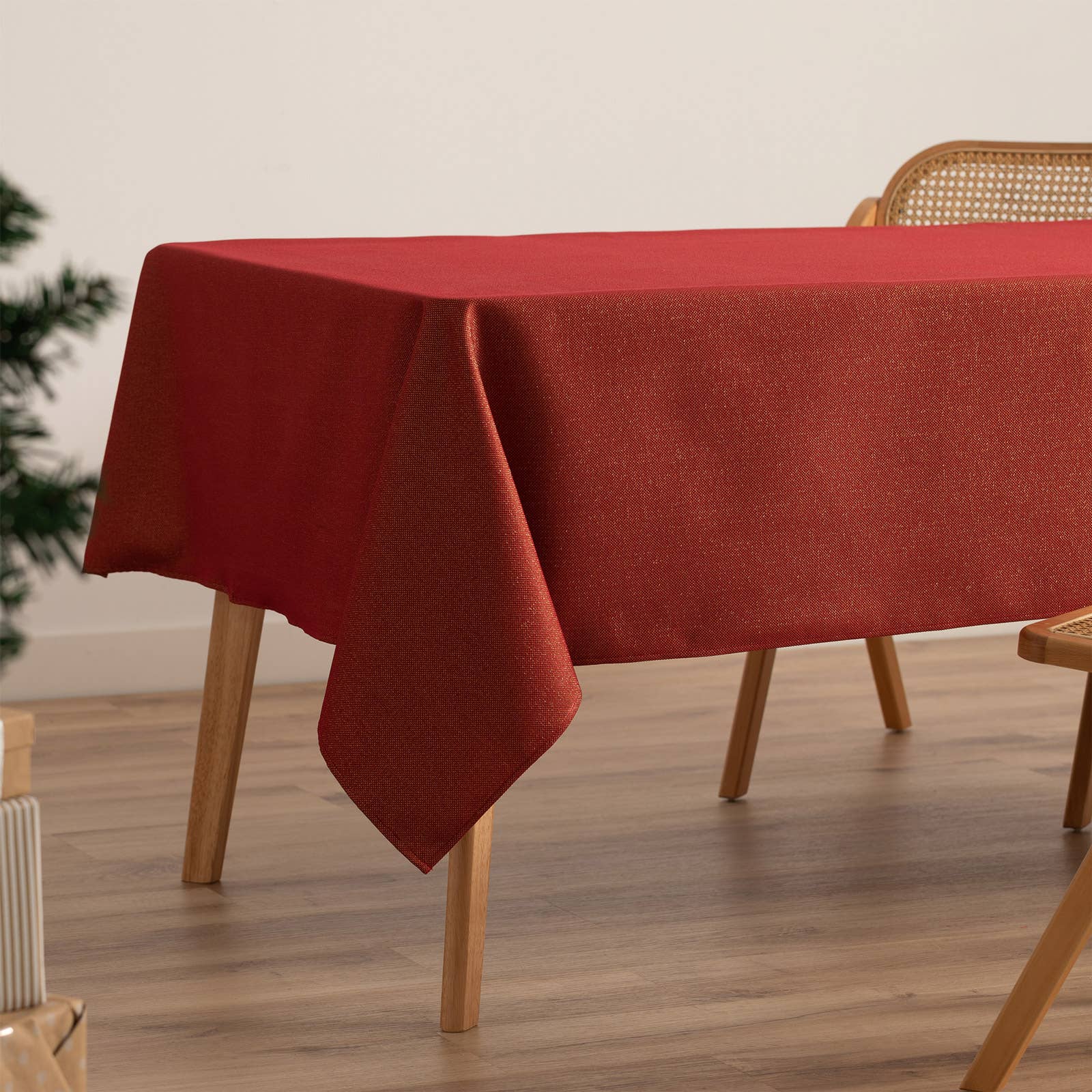 GAMUSI - Wholesale Tablecloth - Christmas tablecloth plain jacquard cotton LIGHTS12