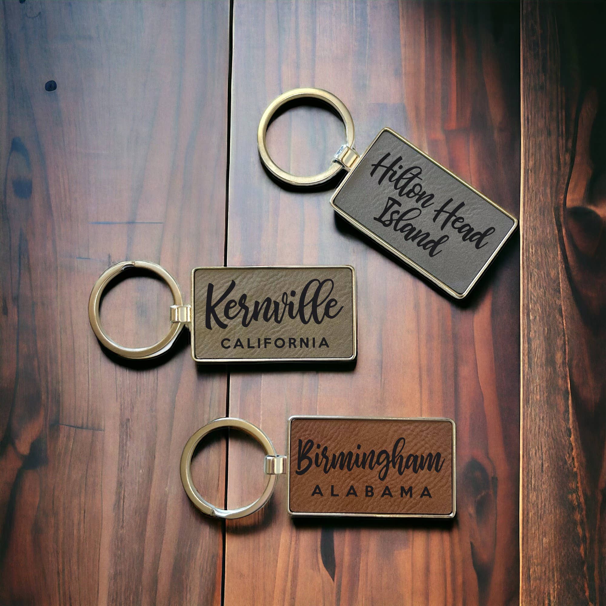 The Lillie Pad - Wholesale Keychain - Unisex - Custom Hometown City & State Leatherette + Metal Keychain7