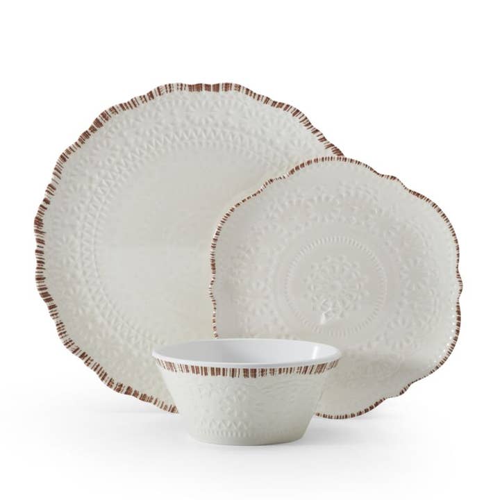 Pfaltzgraff Chateau 12Pc DW Set Melamine Brown Bx Pkg for wholesale by Fitz and Floyd® Mikasa® Pfaltzgraff®