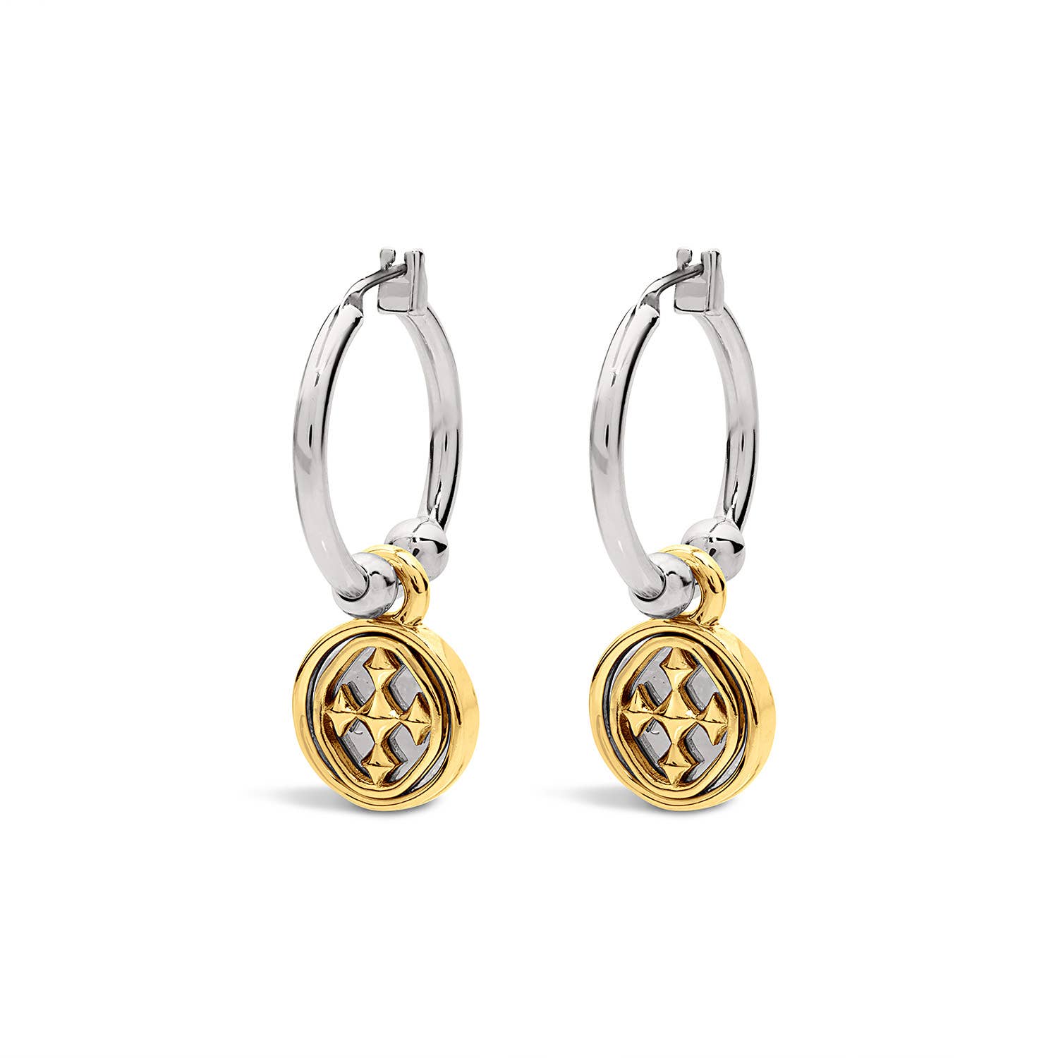 Gracewear Collection - Wholesale Hoop Earrings - Small Hoop Medallion Earrings1