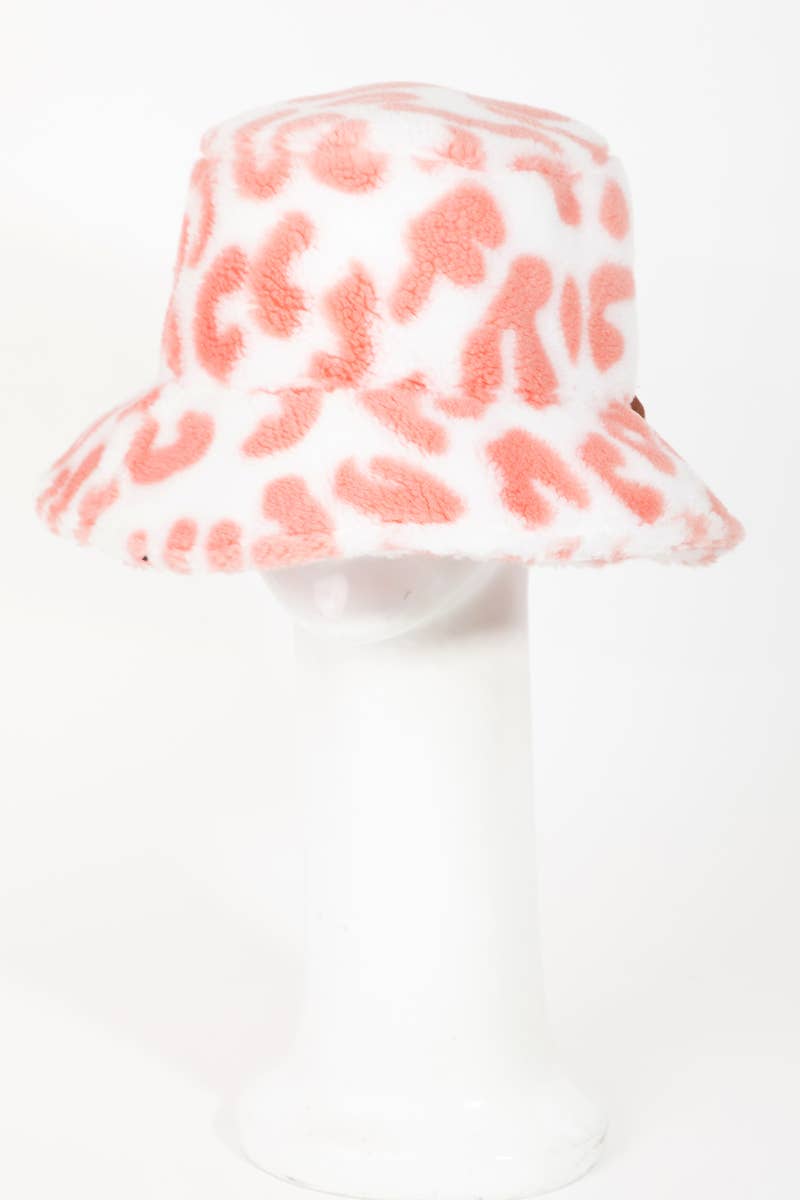 Collections by Fame Accessories - Vendita all'ingrosso Cappello da pescatore - Donna - Cappello da pescatore in sherpa con motivo leopardato4