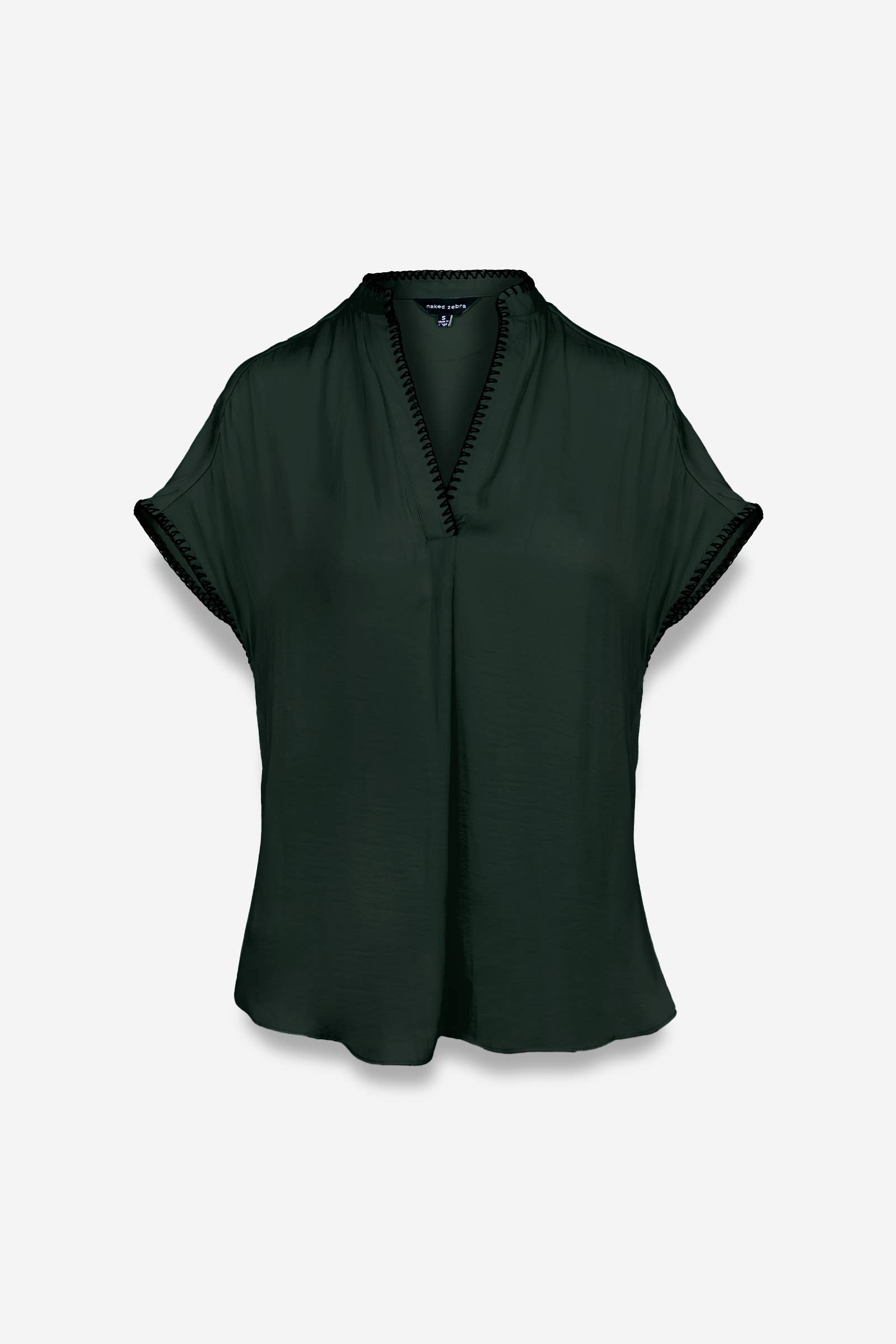 Naked Zebra - Venta al por mayor Blusa - Mujer - Blusa regular con hombros caídos y pespunte.22