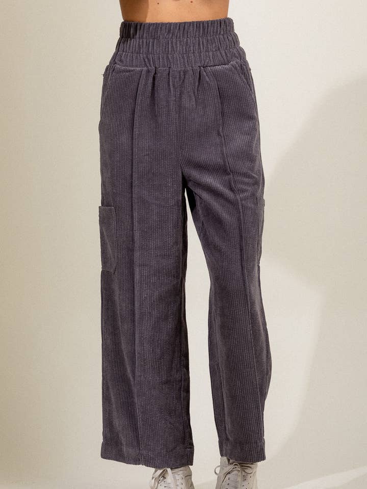 DENIM NP70089-Corduroy wide leg pants for wholesale on Faire